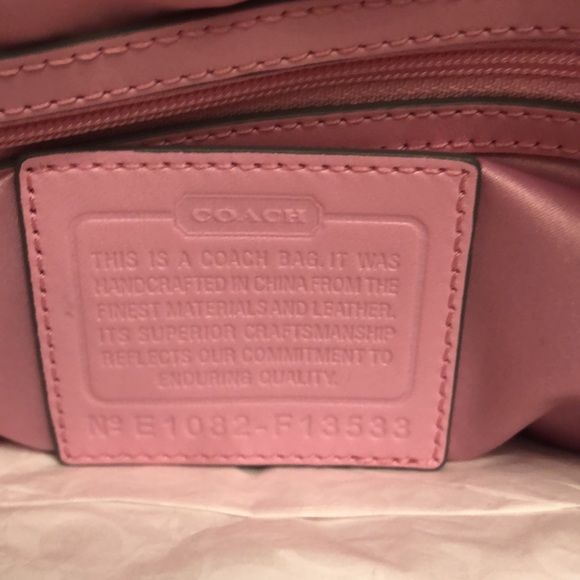 Coach bag, kisslock, pink and silver. e1082-f13533, with dust bag - Picture 7 of 11